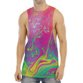 Psychedelic Formed Print Men's Muscle Tank Top