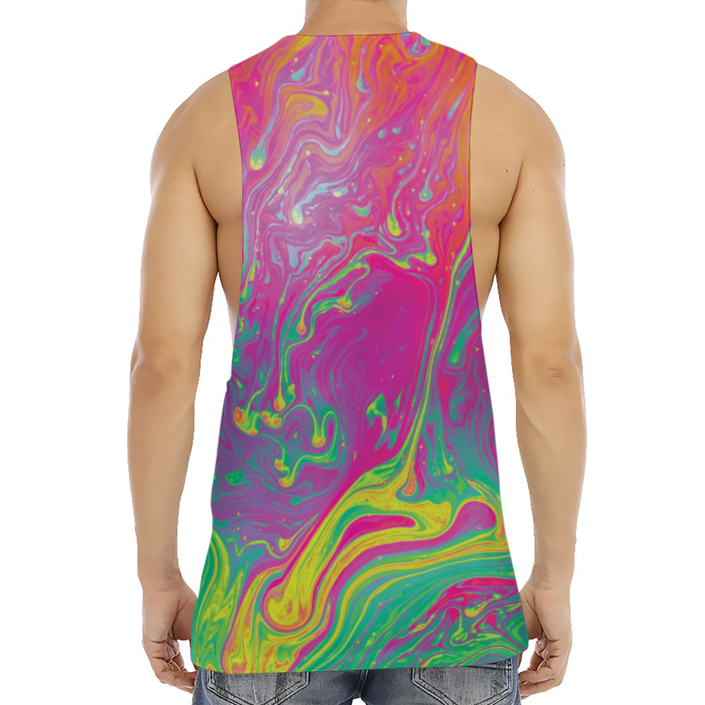 Psychedelic Formed Print Men's Muscle Tank Top