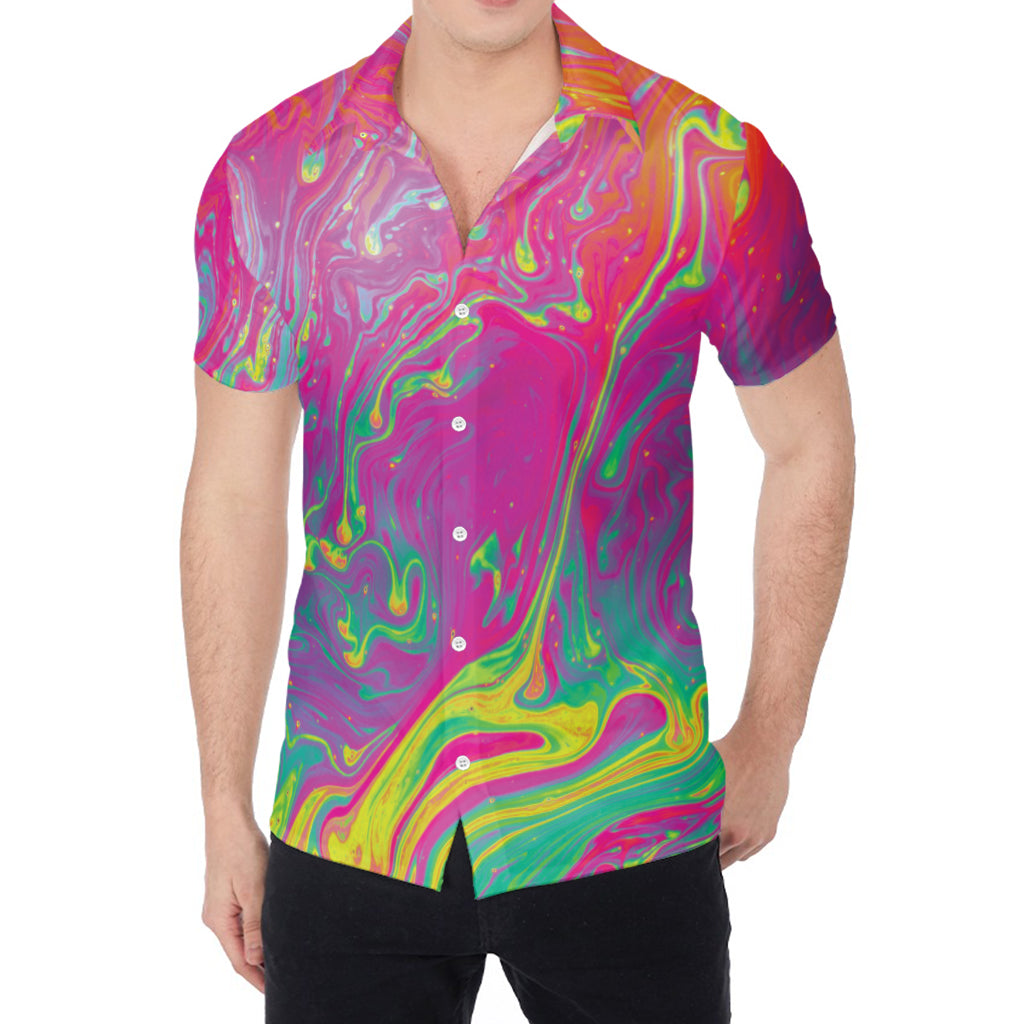 Psychedelic Formed Print Men's Shirt