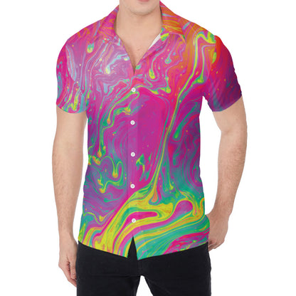 Psychedelic Formed Print Men's Shirt