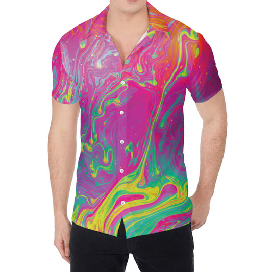 Psychedelic Formed Print Men's Shirt
