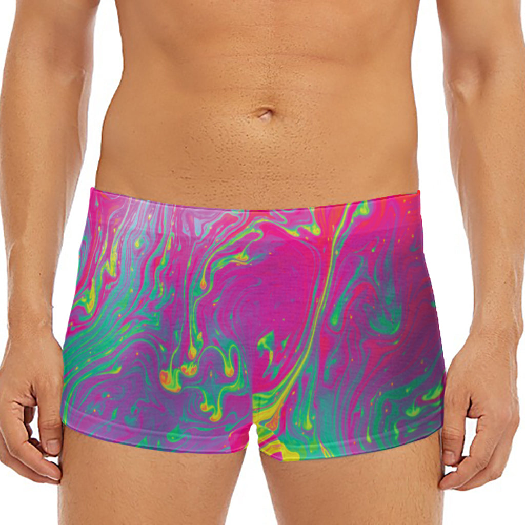 Psychedelic Formed Print Men's Short Boxer Briefs