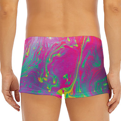Psychedelic Formed Print Men's Short Boxer Briefs