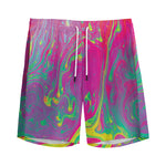 Psychedelic Formed Print Men's Sports Shorts