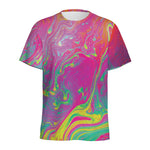 Psychedelic Formed Print Men's Sports T-Shirt