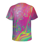 Psychedelic Formed Print Men's Sports T-Shirt