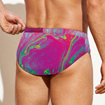 Psychedelic Formed Print Men's Swim Briefs