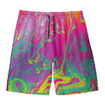 Psychedelic Formed Print Men's Swim Trunks