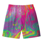 Psychedelic Formed Print Men's Swim Trunks
