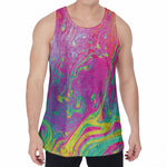 Psychedelic Formed Print Men's Velvet Tank Top