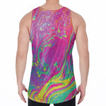 Psychedelic Formed Print Men's Velvet Tank Top