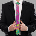 Psychedelic Formed Print Necktie