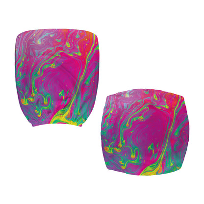 Psychedelic Formed Print Office Chair Cover