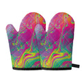 Psychedelic Formed Print Oven Mitts