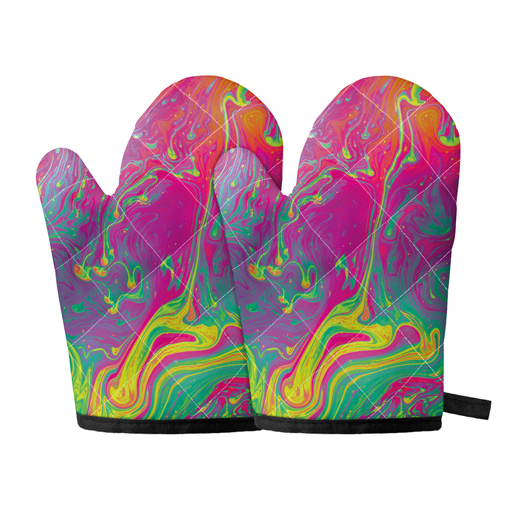 Psychedelic Formed Print Oven Mitts