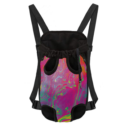 Psychedelic Formed Print Pet Carrier Backpack