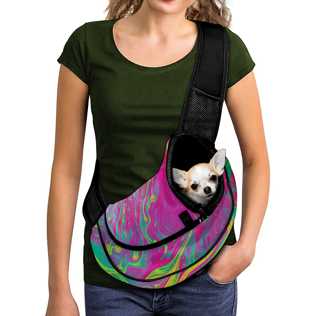 Psychedelic Formed Print Pet Sling Carrier