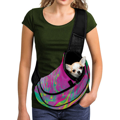 Psychedelic Formed Print Pet Sling Carrier