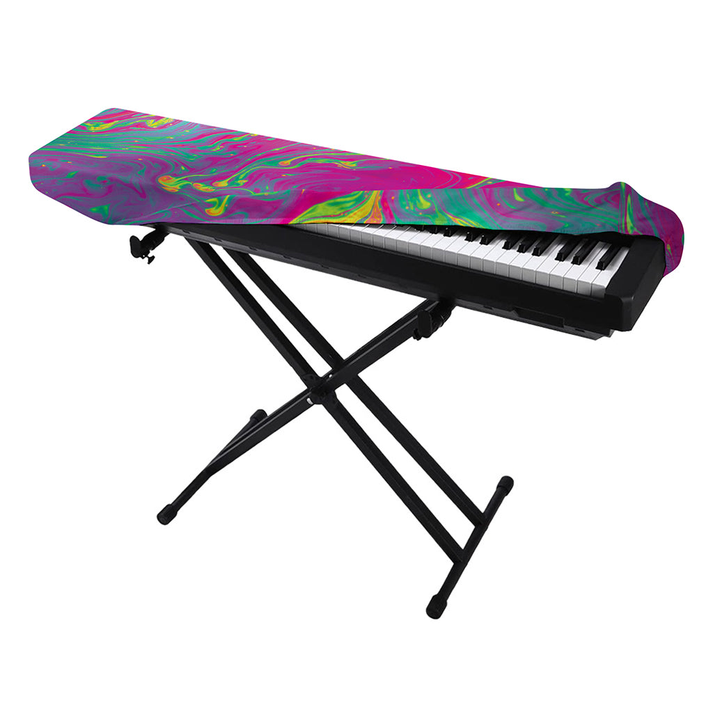 Psychedelic Formed Print Piano Keyboard Cover