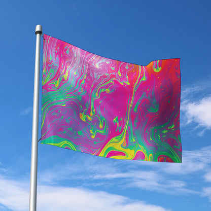 Psychedelic Formed Print Polyester Flag