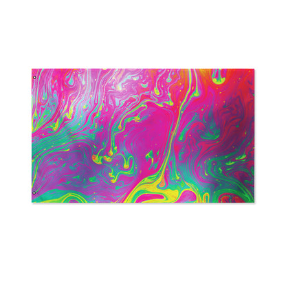 Psychedelic Formed Print Polyester Flag