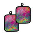 Psychedelic Formed Print Pot Holders