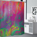 Psychedelic Formed Print Premium Shower Curtain