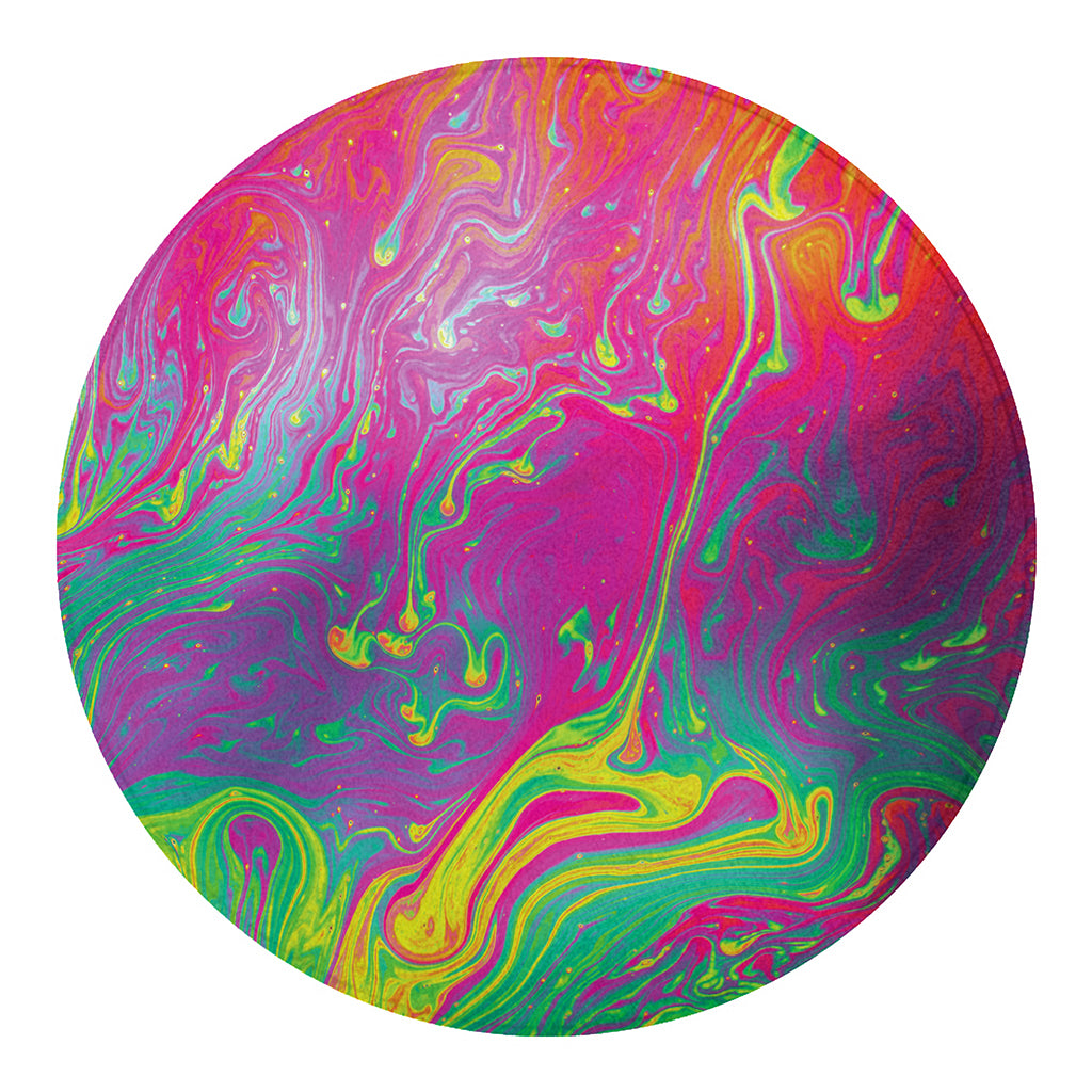 Psychedelic Formed Print Round Blanket