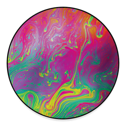 Psychedelic Formed Print Round Floor Mat