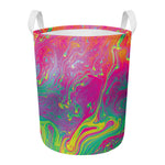 Psychedelic Formed Print Round Laundry Basket