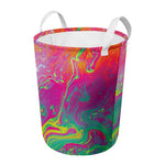 Psychedelic Formed Print Round Laundry Basket