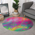 Psychedelic Formed Print Round Rug