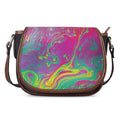 Psychedelic Formed Print Saddle Bag