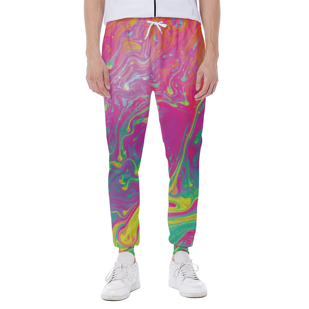 Psychedelic Formed Print Scuba Joggers