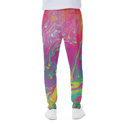 Psychedelic Formed Print Scuba Joggers
