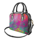 Psychedelic Formed Print Shoulder Handbag