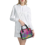 Psychedelic Formed Print Shoulder Handbag