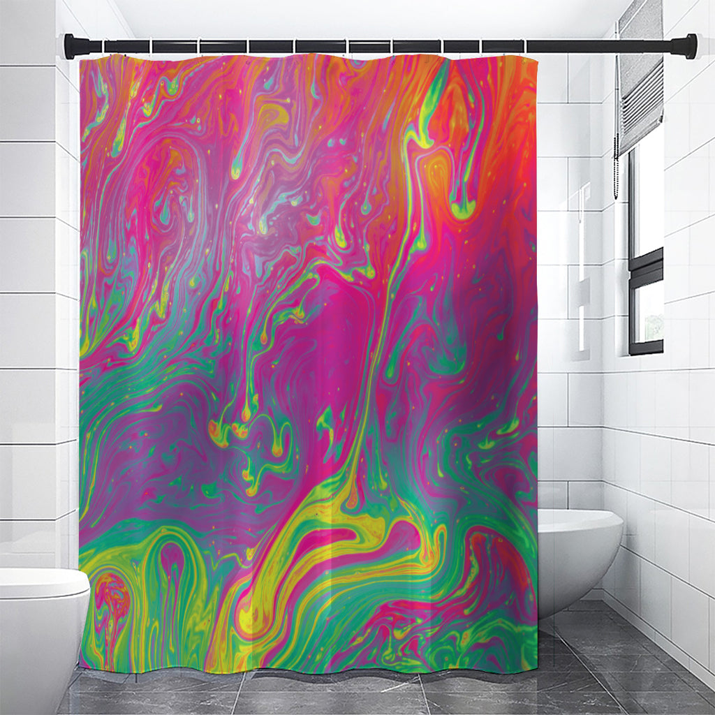 Psychedelic Formed Print Shower Curtain