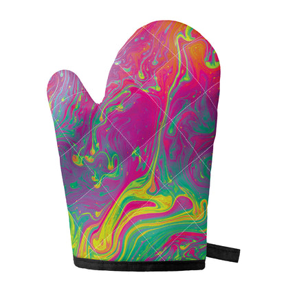 Psychedelic Formed Print Single Oven Mitt