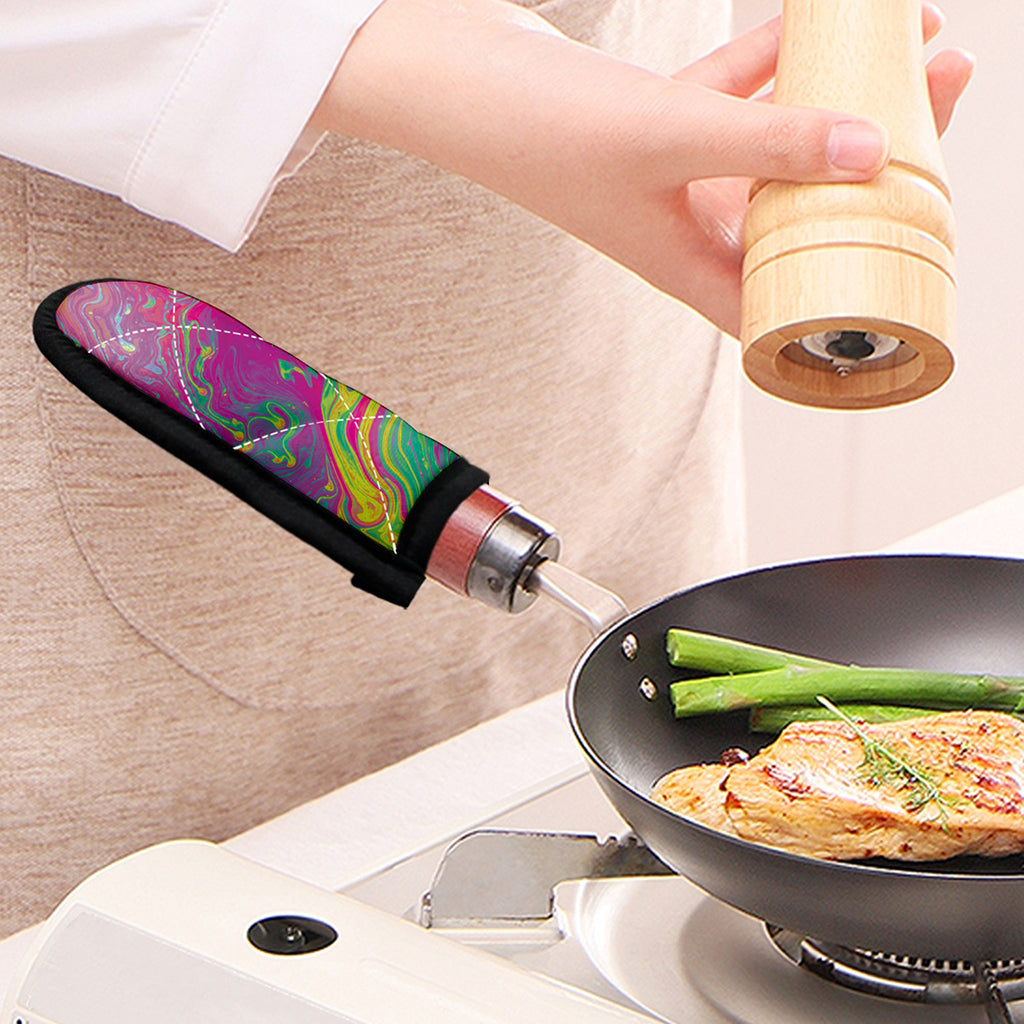 Psychedelic Formed Print Skillet Handle Cover