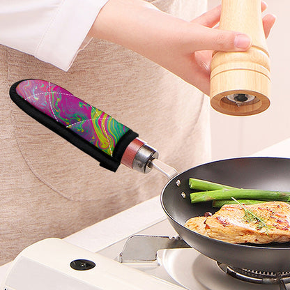 Psychedelic Formed Print Skillet Handle Cover