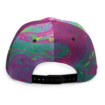 Psychedelic Formed Print Snapback Cap