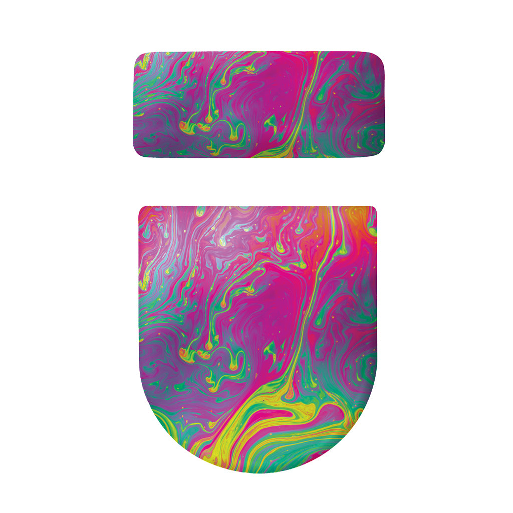 Psychedelic Formed Print Toilet Lid And Tank Cover Set