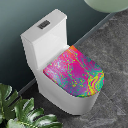 Psychedelic Formed Print Toilet Lid Cover