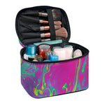 Psychedelic Formed Print Travel Makeup Bag