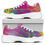 Psychedelic Formed Print White Chunky Shoes