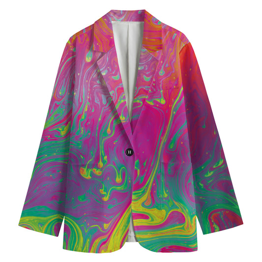 Psychedelic Formed Print Women's Blazer