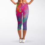 Psychedelic Formed Print Women's Capri Leggings