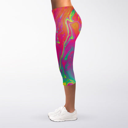 Psychedelic Formed Print Women's Capri Leggings