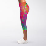Psychedelic Formed Print Women's Capri Leggings